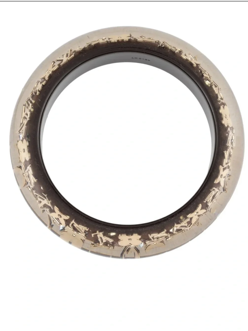 Louis Vuitton Brown and Cream Monogram Resin Bangle Inclusion Bracelet